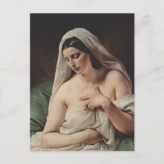 Cartão Postal Francesco Hayez - Odalisque (Frente)