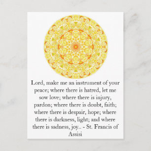 Cartão Postal Francis de Assisi sobre FAITH
