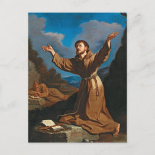 Cartão Postal Francis Recebendo a Stigmata de Guercino