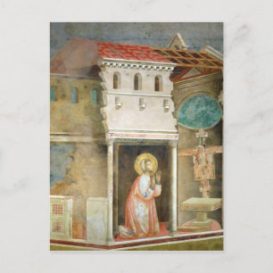 Cartão Postal Francis Rezando na Igreja de San