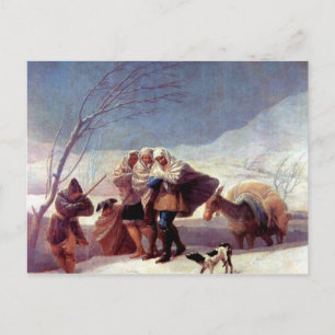 Cartão Postal Francisco de Goya - A tempestade de neve