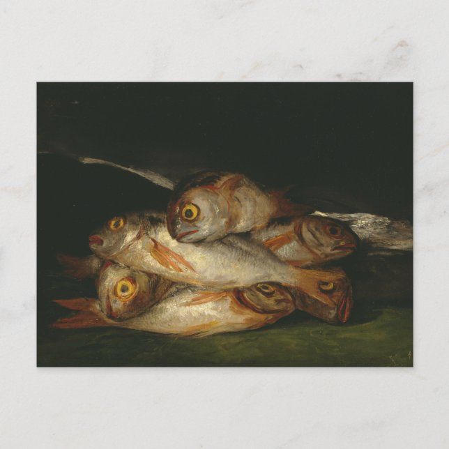Cartão Postal Francisco Goya - A Vida Estática com o Ouro Bream (Frente)