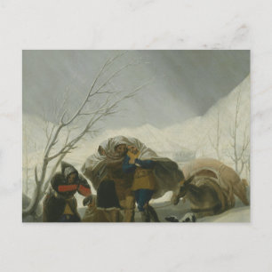 Cartão Postal Francisco Goya - Cena de inverno