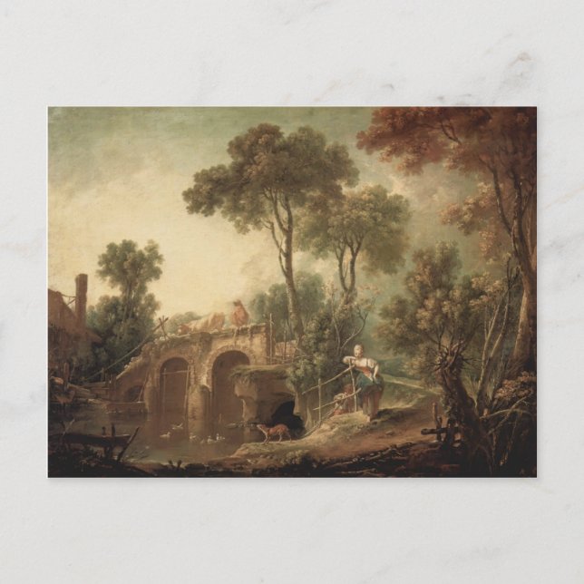 Cartão Postal Francois Boucher - A Ponte (Frente)