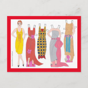 Cartão Postal Francoise, Art Deco Lady of France Paper Doll