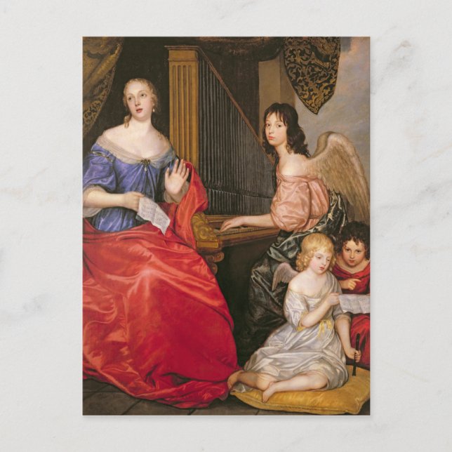 Cartão Postal Francoise Louise Duquesa La Valliere com (Frente)