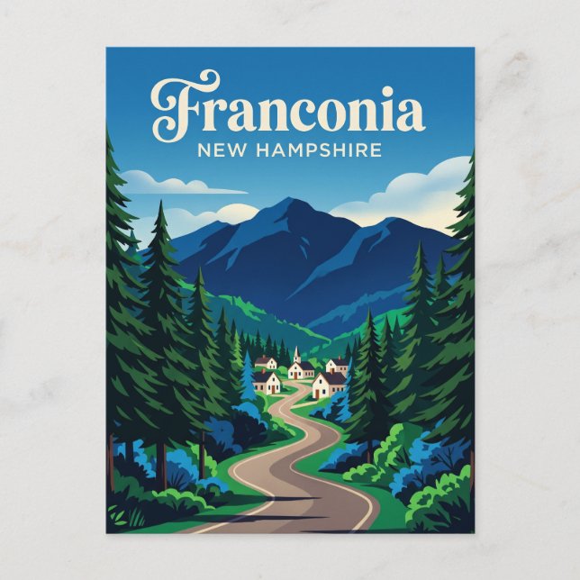Cartão Postal Franconia EUA (Frente)