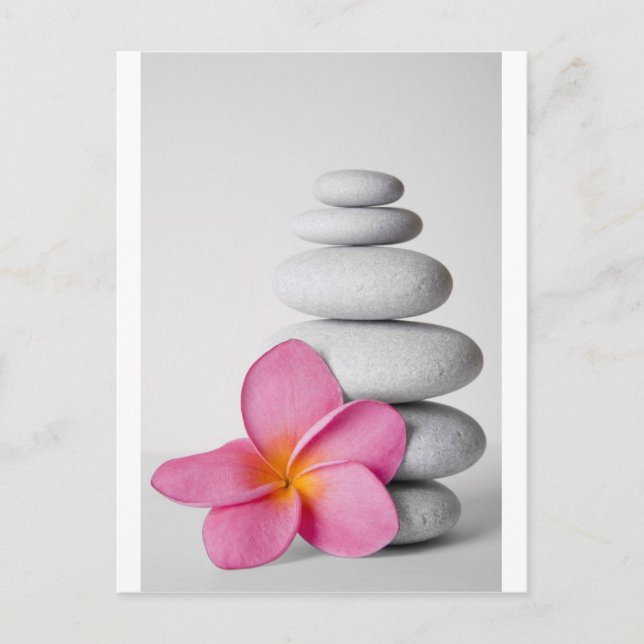 Cartão Postal Frangipani Zen (Frente)