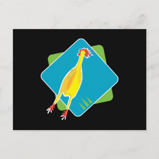 Cartão Postal frango de borracha
