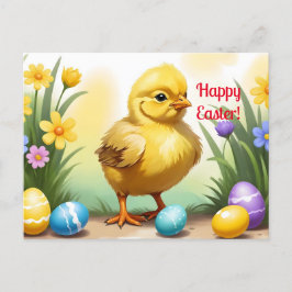 Cartão Postal Frango de Páscoa Fofo 1, Páscoa