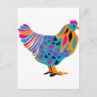 Cartão Postal Frango Funky Bright