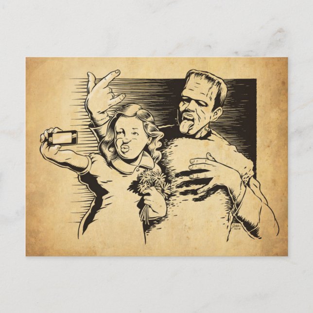 Cartão Postal Frankenselfie (Frente)