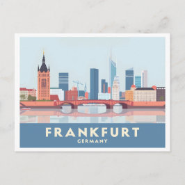 Cartão Postal Frankfurt Alemanha Pastel Viagem
