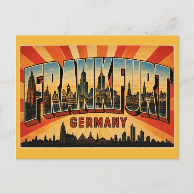 Cartão Postal Frankfurt Alemanha Römer (Frente)