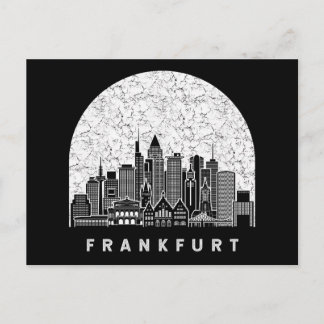 Cartão Postal Frankfurt Alemanha Skyline