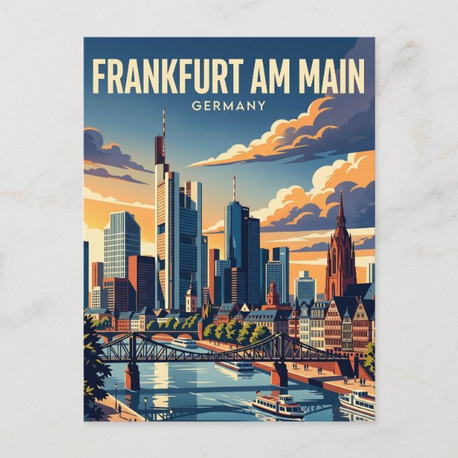 Cartão Postal Frankfurt am Main Alemanha (Frente)