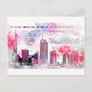 Cartão Postal Frankfurt, Architektur - Ilustração Popart