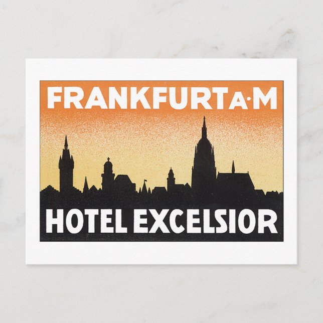 Cartão Postal Frankfurt Hotel Excelsior (Frente)