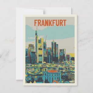Cartão Postal Frankfurt Skyline, o Hub Financeiro da Alemanha