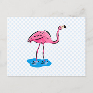 Cartão Postal Frankie Flamingo