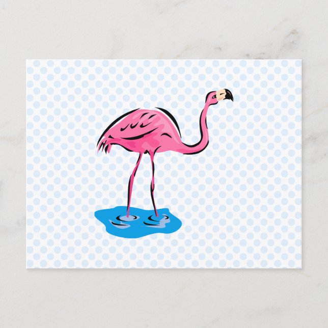 Cartão Postal Frankie Flamingo (Frente)