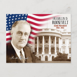 Cartão Postal Franklin D. Roosevelt - 32º Presidente dos EUA