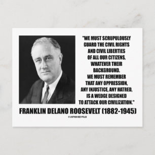 Cartão Postal Franklin Delano Roosevelt Cidadãos pelos Direitos