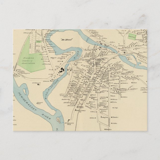 Cartão Postal Franklin Falls (Frente)