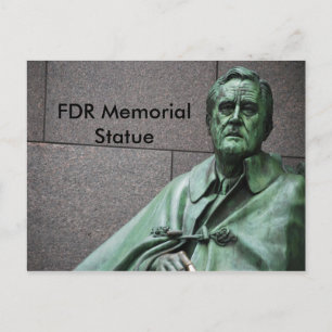 Cartão Postal Franklin Roosevelt Statue no Memorial do FDR