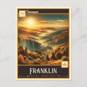 Cartão Postal Franklin, Tennessee Vintage