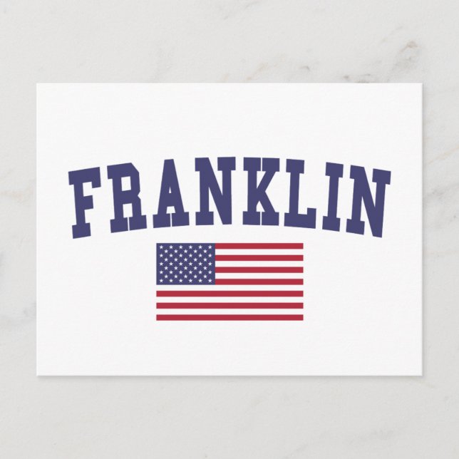 Cartão Postal Franklin TN EUA Flag (Frente)
