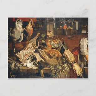 Cartão Postal Frans Snyders - Cozinha - Vida Estática