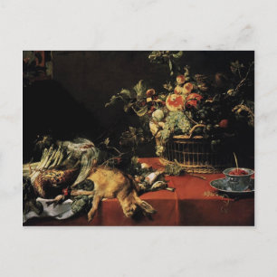 Cartão Postal Frans Snyders - Vida estática com cesta de Fruta,