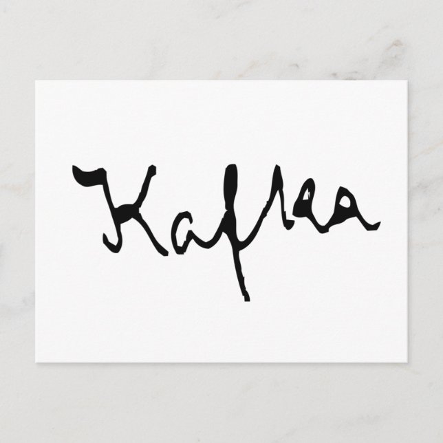 Cartão Postal Franz Kafka (Frente)