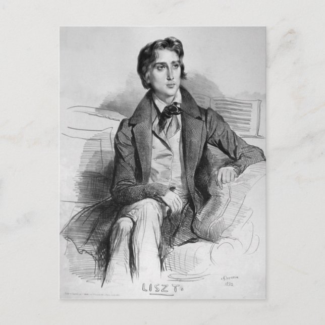Cartão Postal Franz Liszt (Frente)