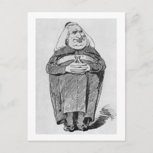 Cartão Postal Franz Liszt (1811-86) como abade, caricatura de B