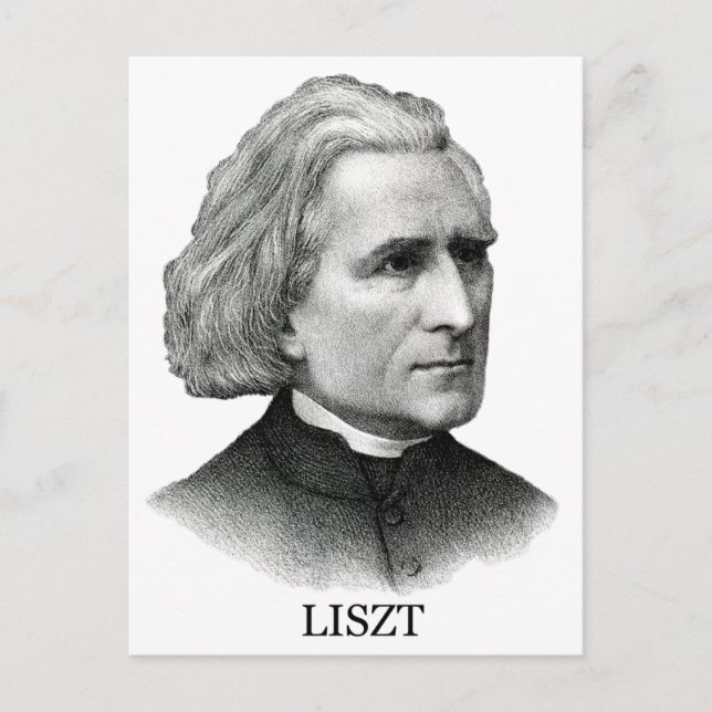 Cartão Postal Franz Liszt, negro (Frente)