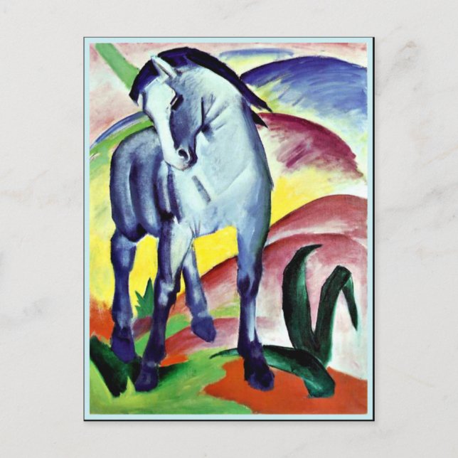 Cartão Postal Franz Marc - Cavalo Azul I (Frente)