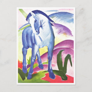 Cartão Postal Franz Marc - Cavalo Azul I 1911 Equino Equestre
