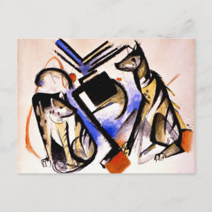 Cartão Postal Franz Marc - Dois Lobos