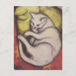 Cartão Postal Franz Marc - Gato num Cushion Amarelo