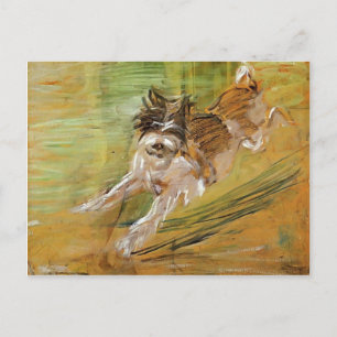 Cartão Postal Franz Marc Jumping Dog Schlick