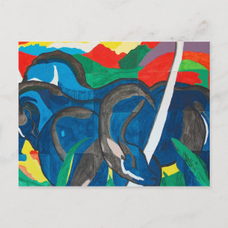 Cartão Postal Franz Marc - O Cavalo azul