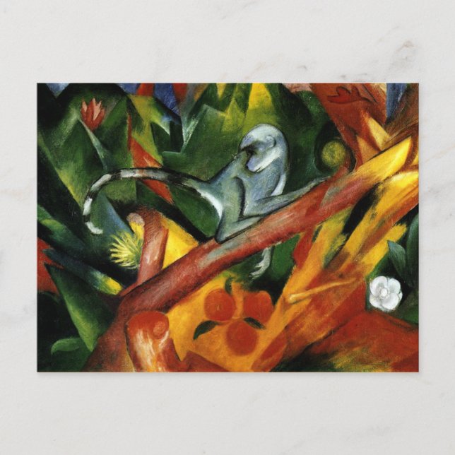 Cartão Postal Franz Marc - O Macaco (Frente)
