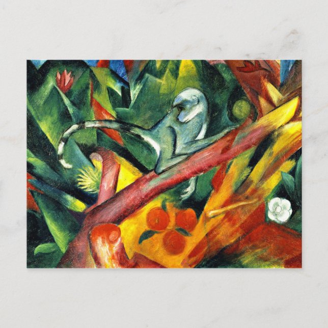 Cartão Postal Franz Marc - O Pequeno Macaco (Frente)
