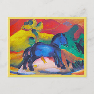 Cartão Postal Franz Marc, O Pônei Azul, Arte