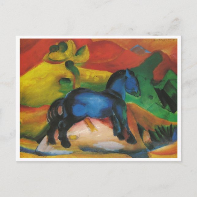 Cartão Postal Franz Marc - Pequena Canvas Azul 1912 (Frente)