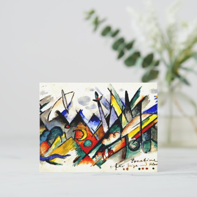 Cartão Postal Franz Marc - Sonatina para Violino e Piano (Em pé/Frente)