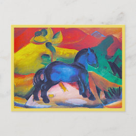 Cartão Postal Franz Marc, The Blue Pony, Art