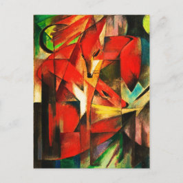 Cartão Postal Franz Marc The Foxes Red Fox Modern Art Painting